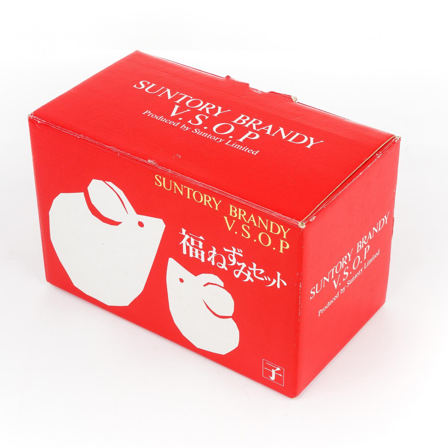 【酒版】三得利 白兰地V.S.O.P 福鼠 礼盒装 100/200ml*2瓶组