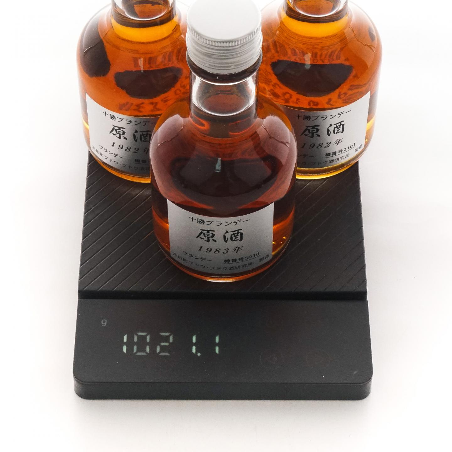 【中样】十胜酒造 白兰地原酒 1982/1983/1984 180ml*5瓶组