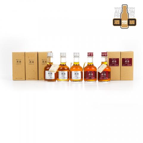 【中样】十胜酒造 白兰地原酒 1982/1983/1984 180ml*5瓶组