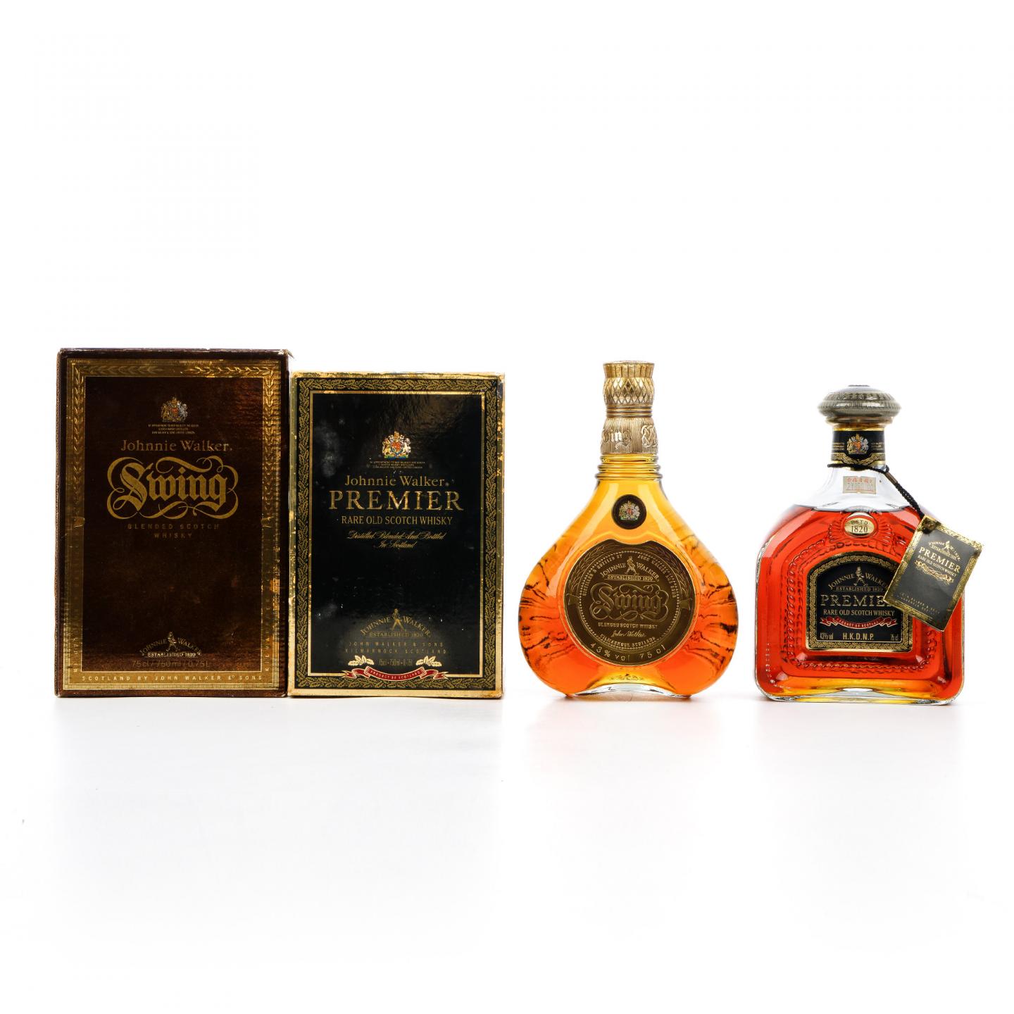 尊尼获加 Swing尊荣 + Premier珍藏老威士忌套装 750ml*2