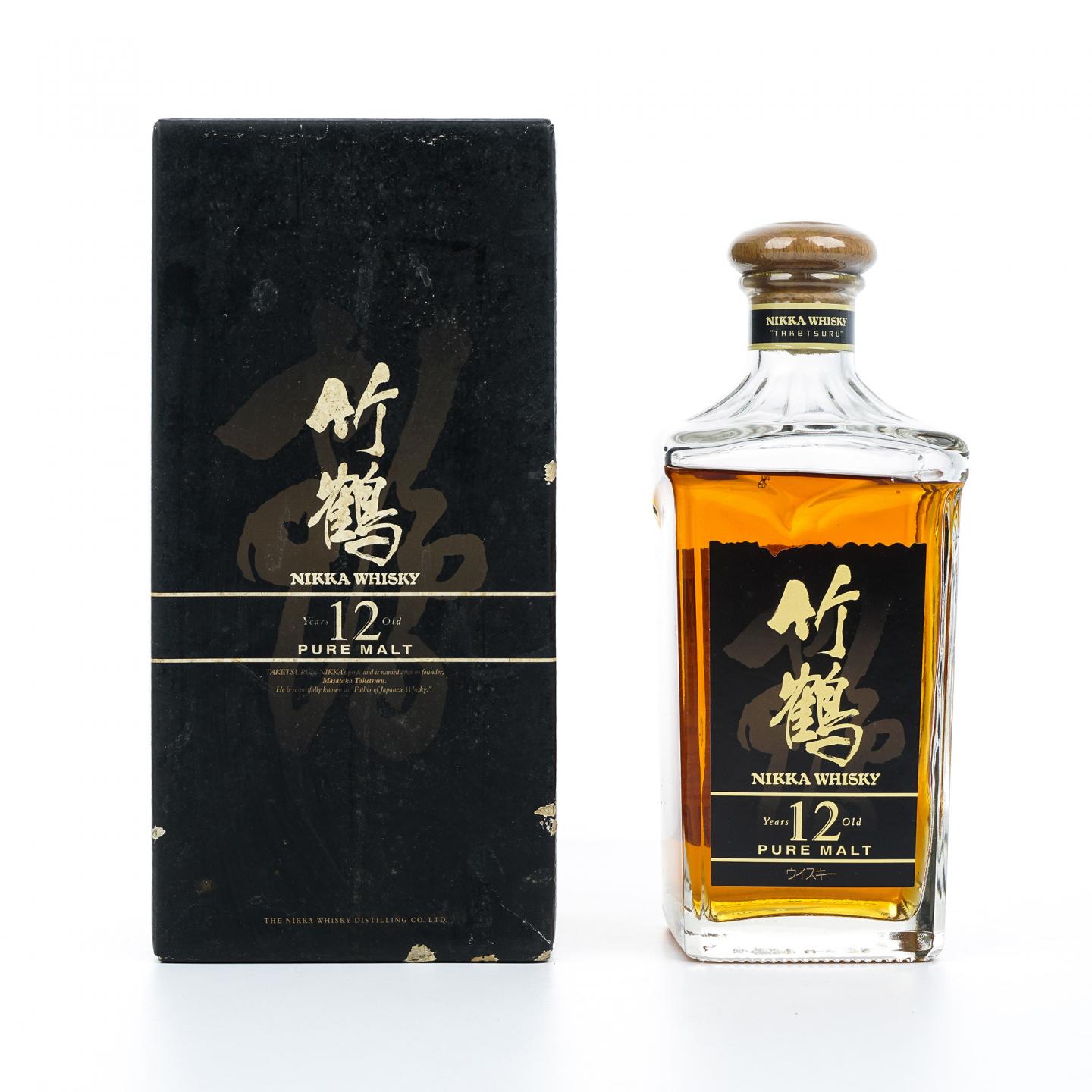 竹鹤12年Pure Malt 角瓶660ML_大拍-酒虫网