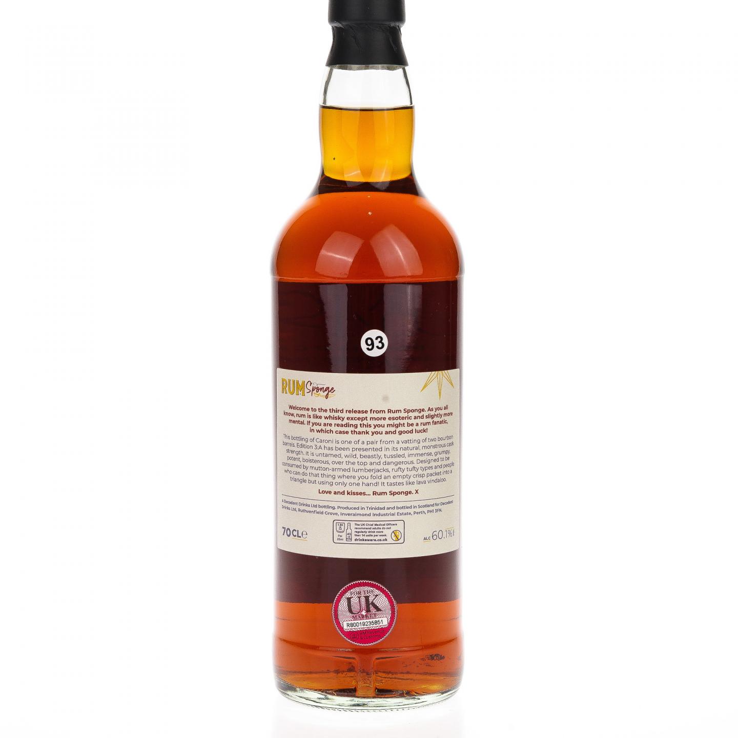 【朗姆酒】卡罗尼 23年 1997 3A Rum Sponge