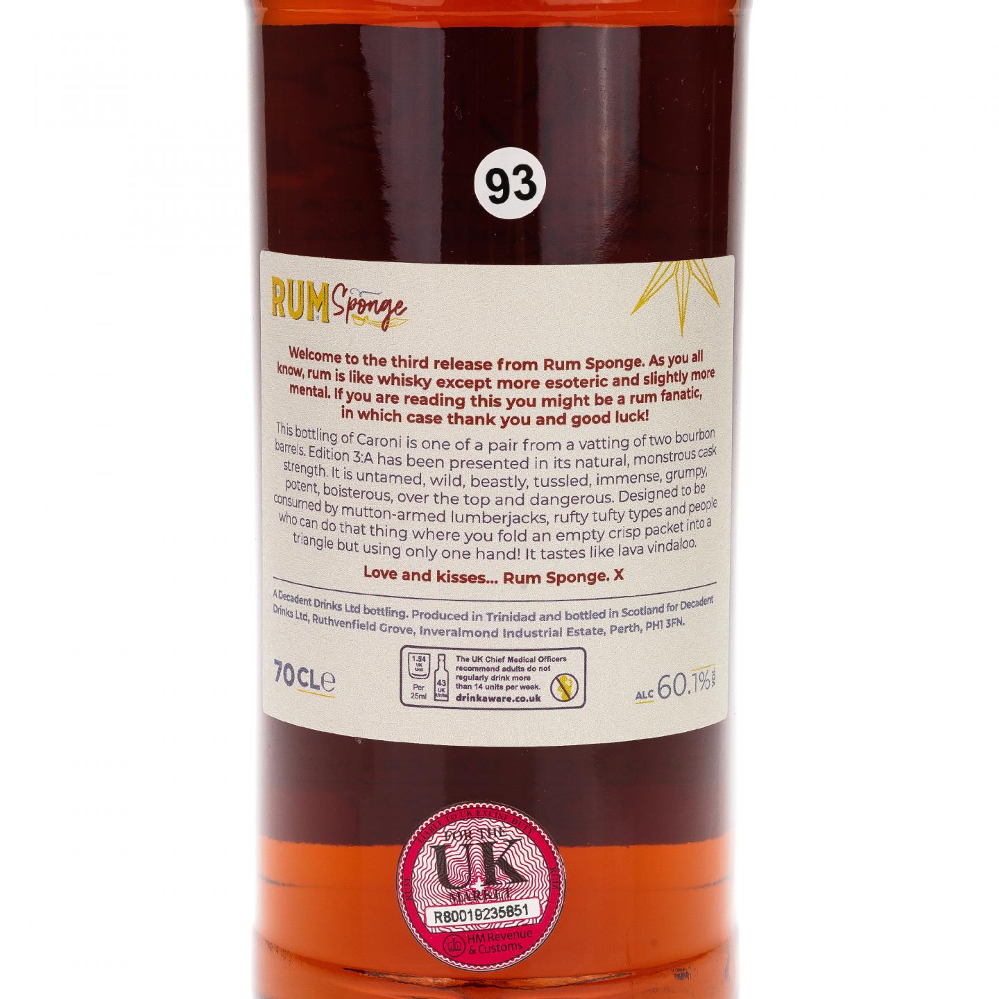 【朗姆酒】卡罗尼 23年 1997 3A Rum Sponge