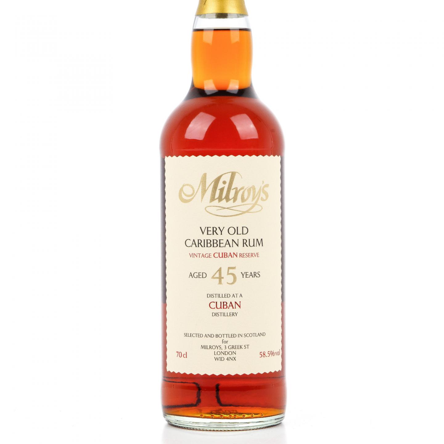 古巴朗姆酒 45年 1978-2024 Milroy’s