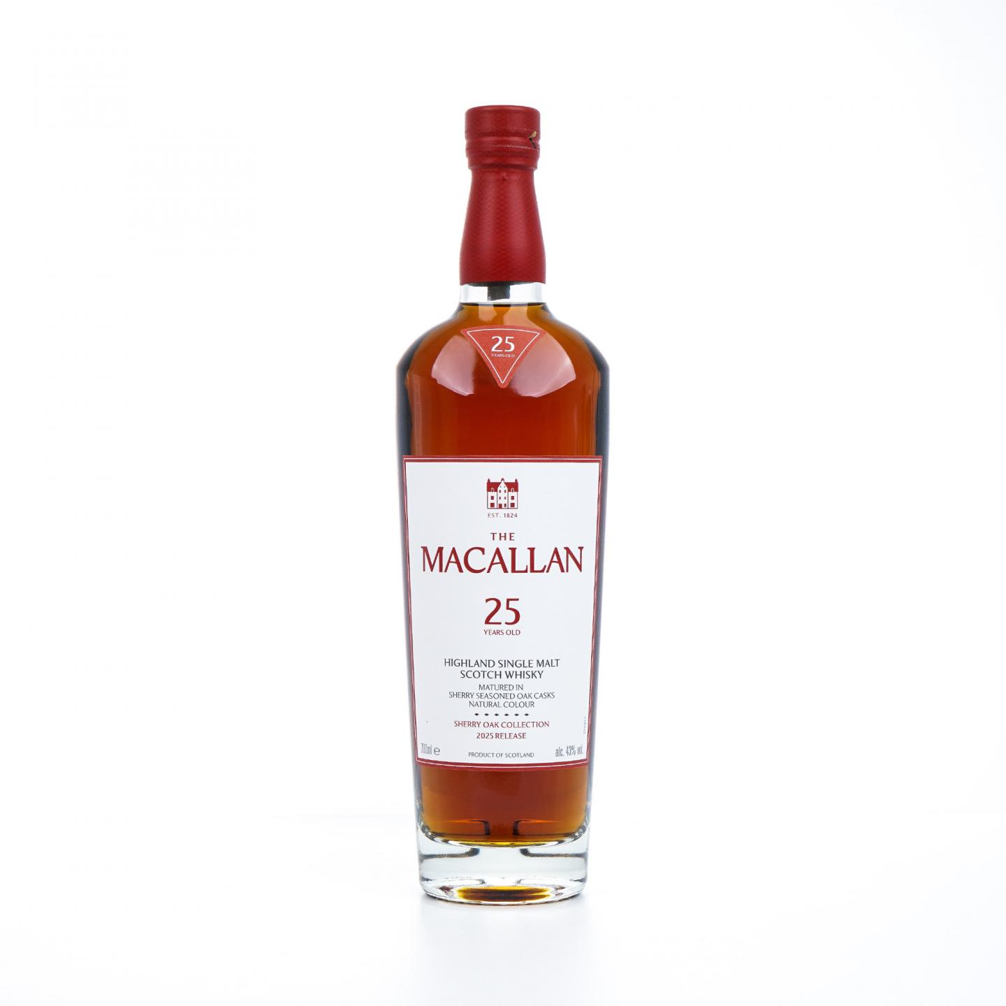 麦卡伦 25年 2025 雪莉桶 木礼盒 700ML