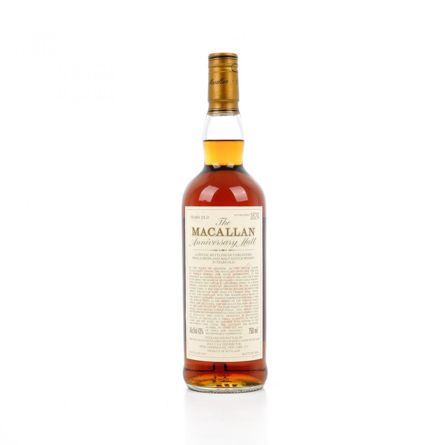 麦卡伦 25年 1975-2000 Anniversary Malt 750ml