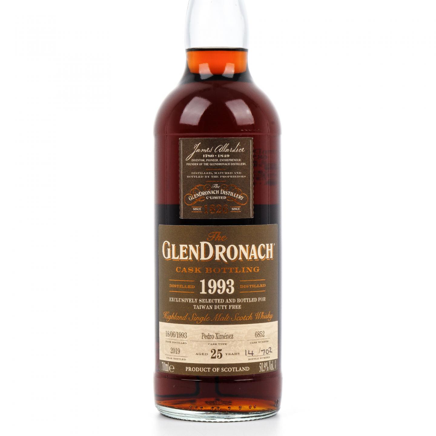 格兰多纳 25年 1993-2019 PX雪莉桶#6852 700ml