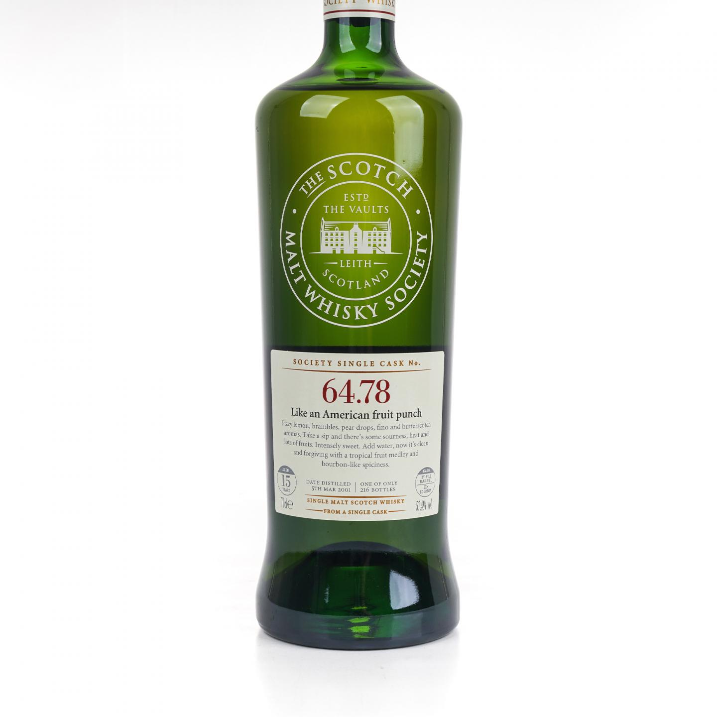 SMWS 64.78 曼洛克摩 15年 2001 单桶