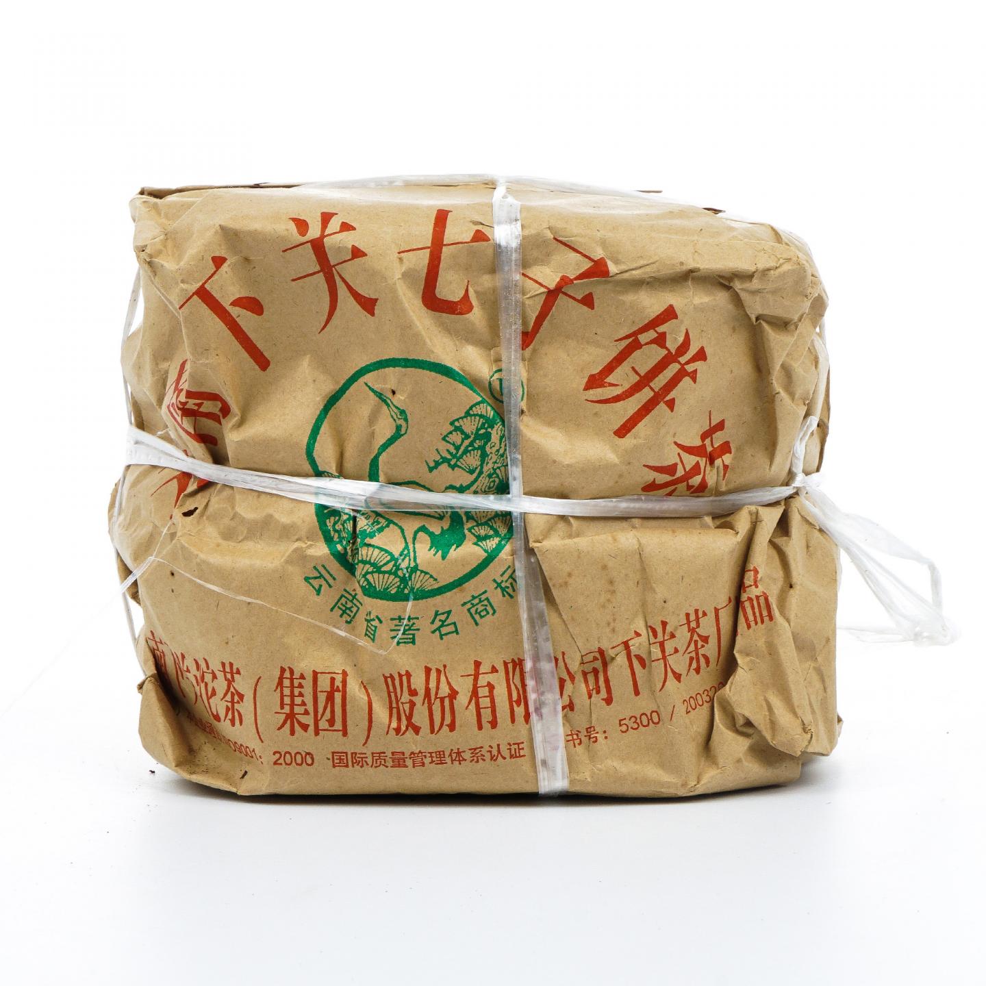 2004年 下关茶厂 七子饼茶 松鹤泡饼 1捆7饼*350g 干仓