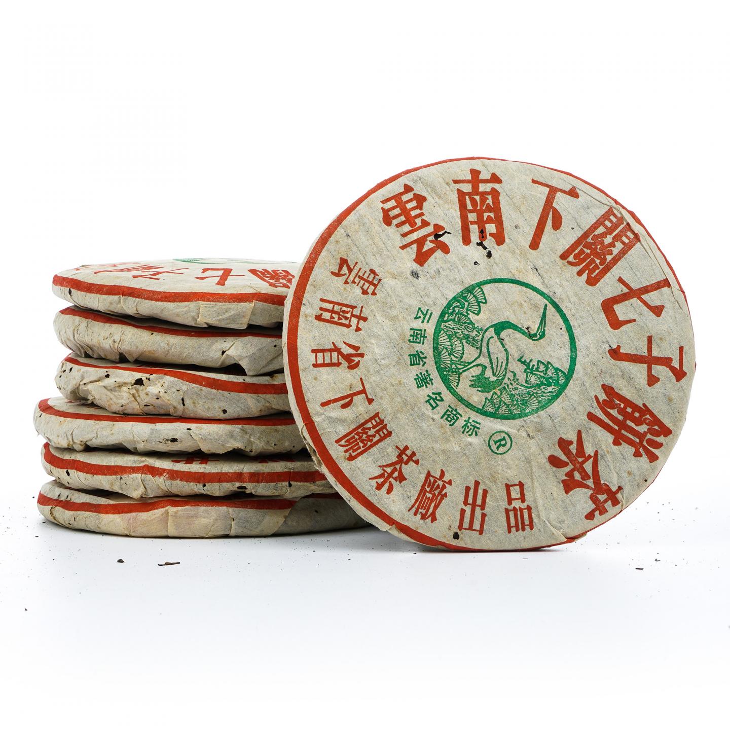 2004年 下关茶厂 七子饼茶 松鹤泡饼 1捆7饼*350g 干仓