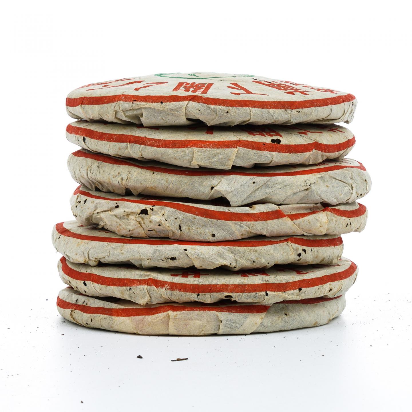 2004年 下关茶厂 七子饼茶 松鹤泡饼 1捆7饼*350g 干仓