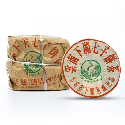 2004年 下关茶厂 七子饼茶 松鹤泡饼 1捆7饼*350g 干仓