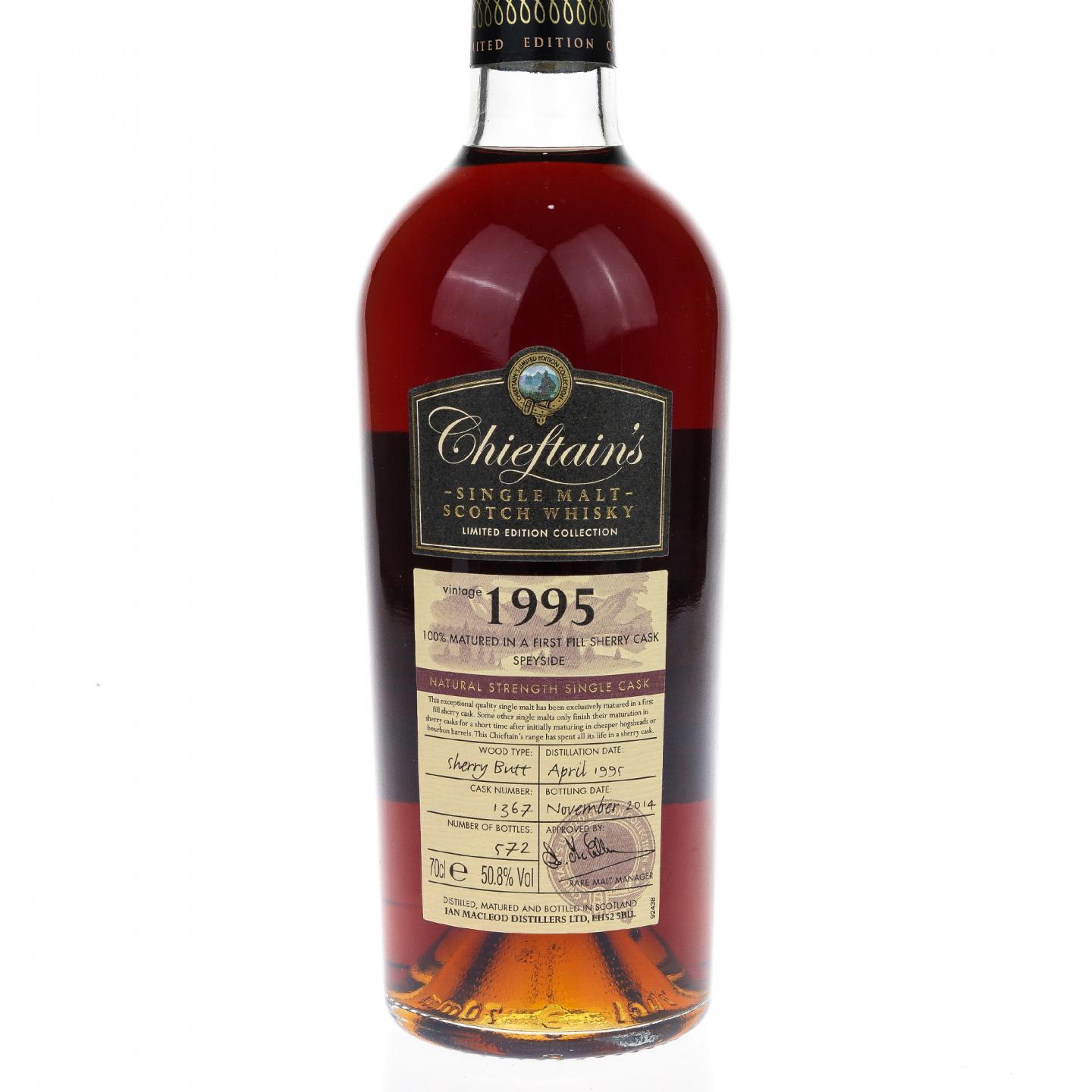【威士忌】斯佩塞 19年 1995-2014 #1367 雪莉单桶 Chieftain's