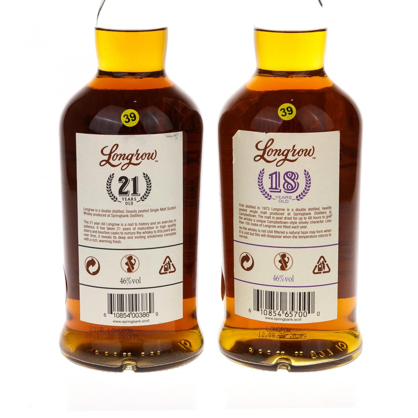【威士忌】朗格罗 18年/21年 2支组 700ml*2