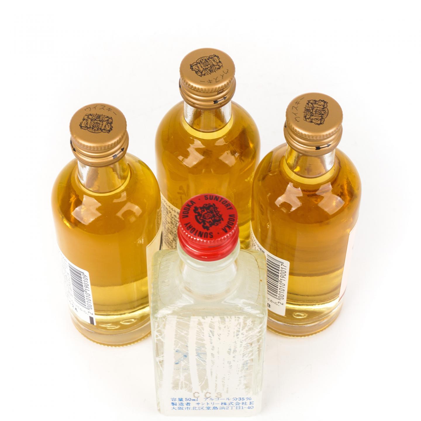 【酒版】余市/宫城峡/竹鹤/三得利伏特加 50ml*4瓶组