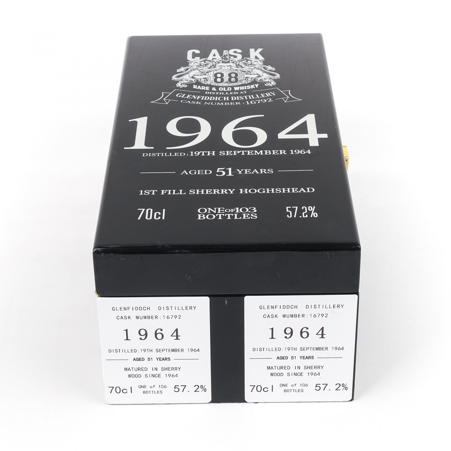 格兰菲迪 51年 1964 雪莉桶#16792 Cask 88