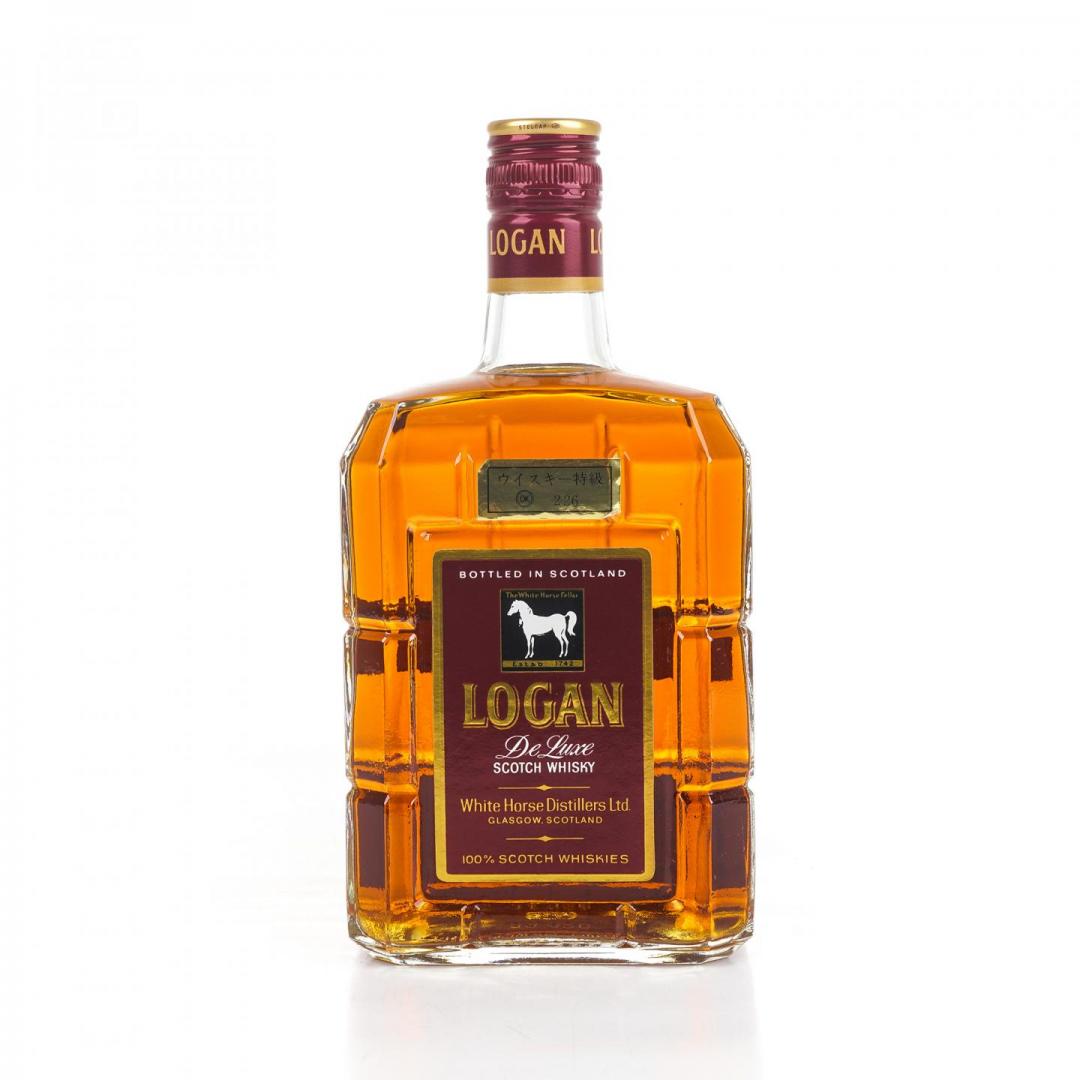 【古早老威】70年代 白马 「Logan De Luxe」威士忌 43% 760ml