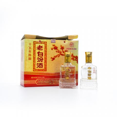 山西杏花村汾酒·2006年 老白汾酒 15年陈酿 225ml*2瓶组 礼盒装