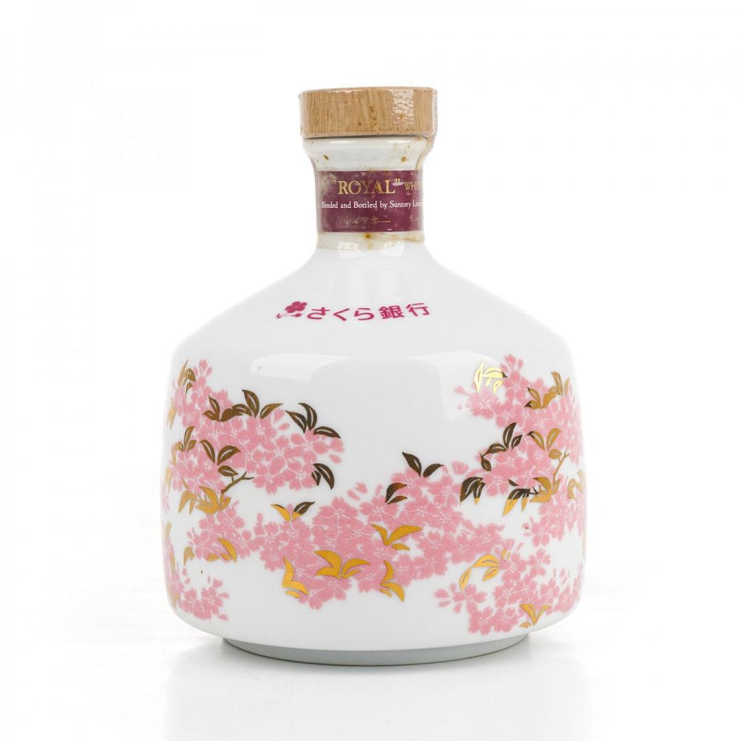 【雅致陶瓷】90年代 三得利 金花标「樱花」有田烧陶瓷瓶威士忌 43% 720ml