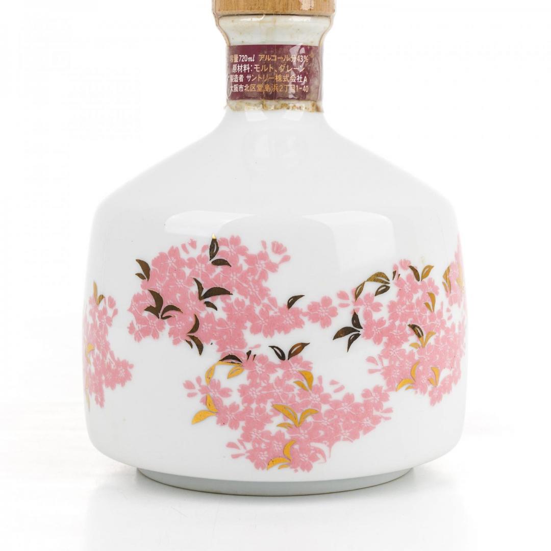 【雅致陶瓷】90年代 三得利 金花标「樱花」有田烧陶瓷瓶威士忌 43% 720ml