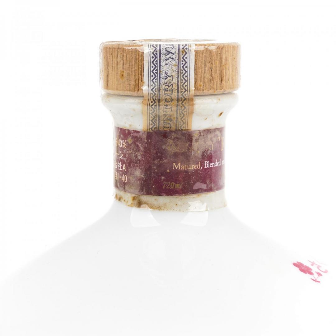 【雅致陶瓷】90年代 三得利 金花标「樱花」有田烧陶瓷瓶威士忌 43% 720ml