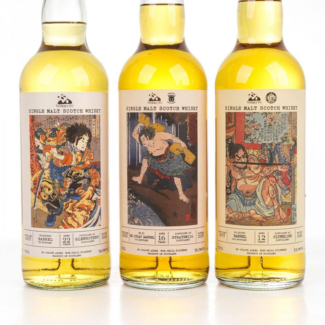 【艺术套装】格兰路思22年/本尼维斯12年/克里尼利基12年/斯特拉斯米尔16年/亚伯乐11年/「通俗水浒传豪杰·地煞」单桶单一麦芽威士忌5只组