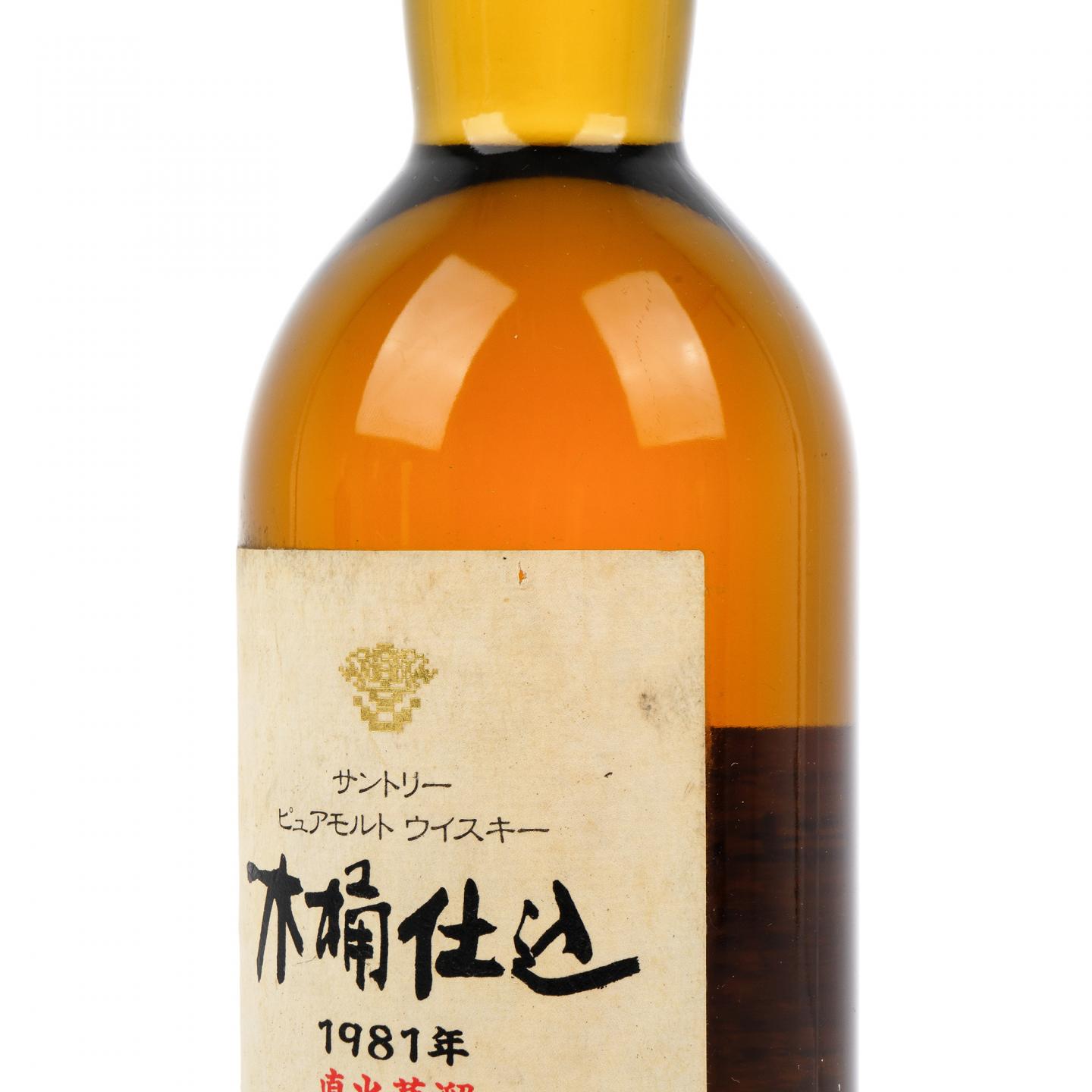 三得利 木桶仕込 1981 直火蒸溜 金花标 750ml