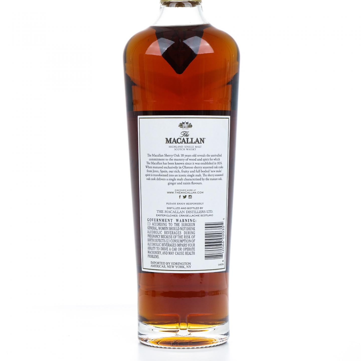 麦卡伦 18年 2018 雪莉桶 750ml