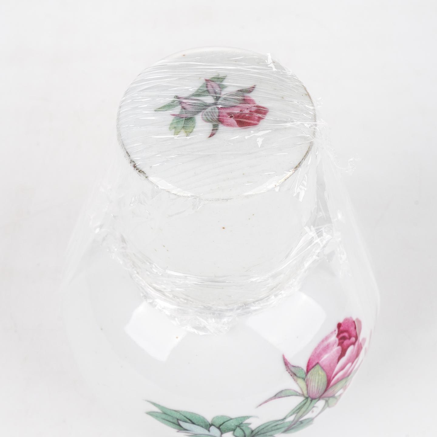 1980年代 国营浙江临安茶厂 天目山牌描金米白瓷瓶老茉莉花茶 一罐 538.4g