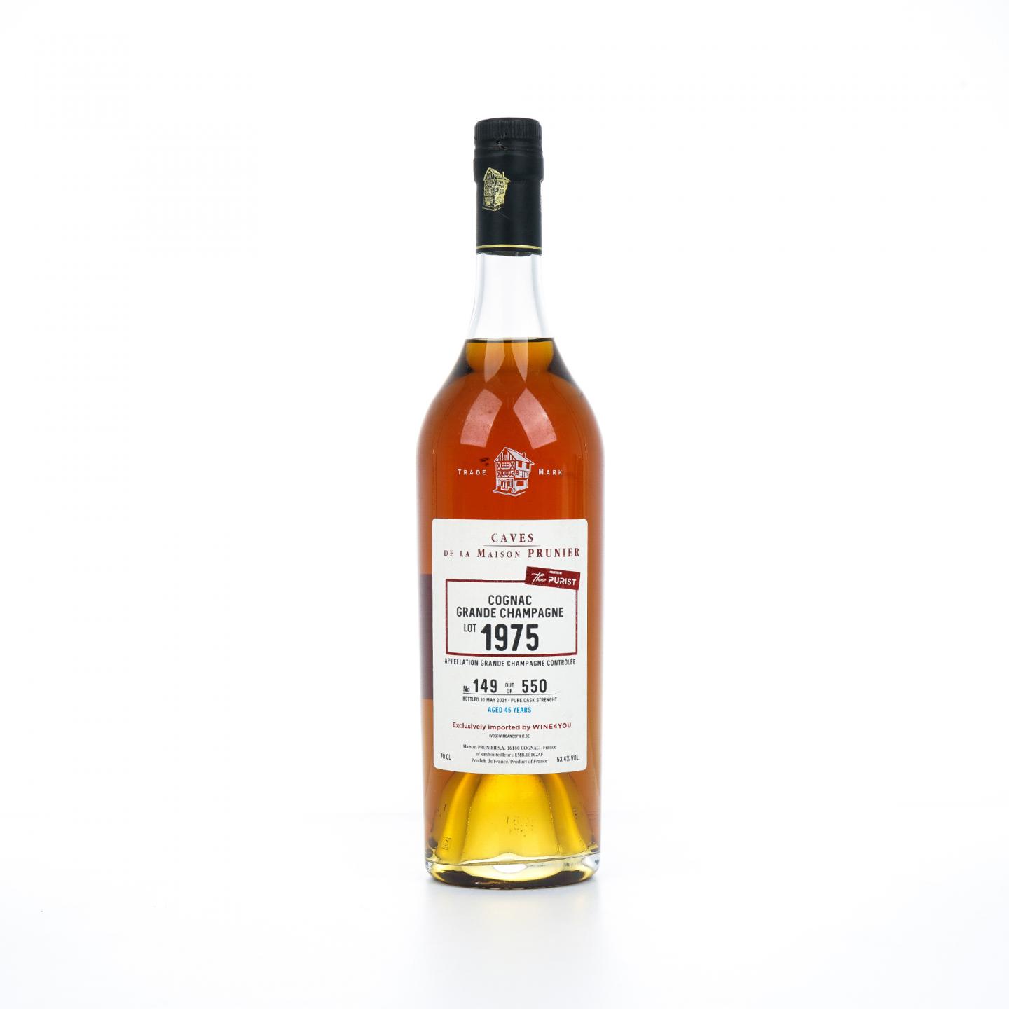 【干邑】Prunier 45年 1975-2021 53.4%