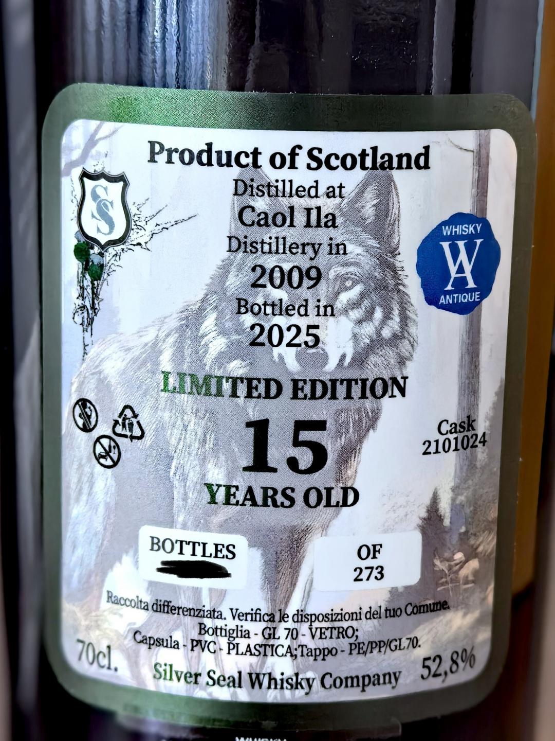 Caol lla卡尔里拉15年2009-2025 Silver Seal 单桶桶强 到付
