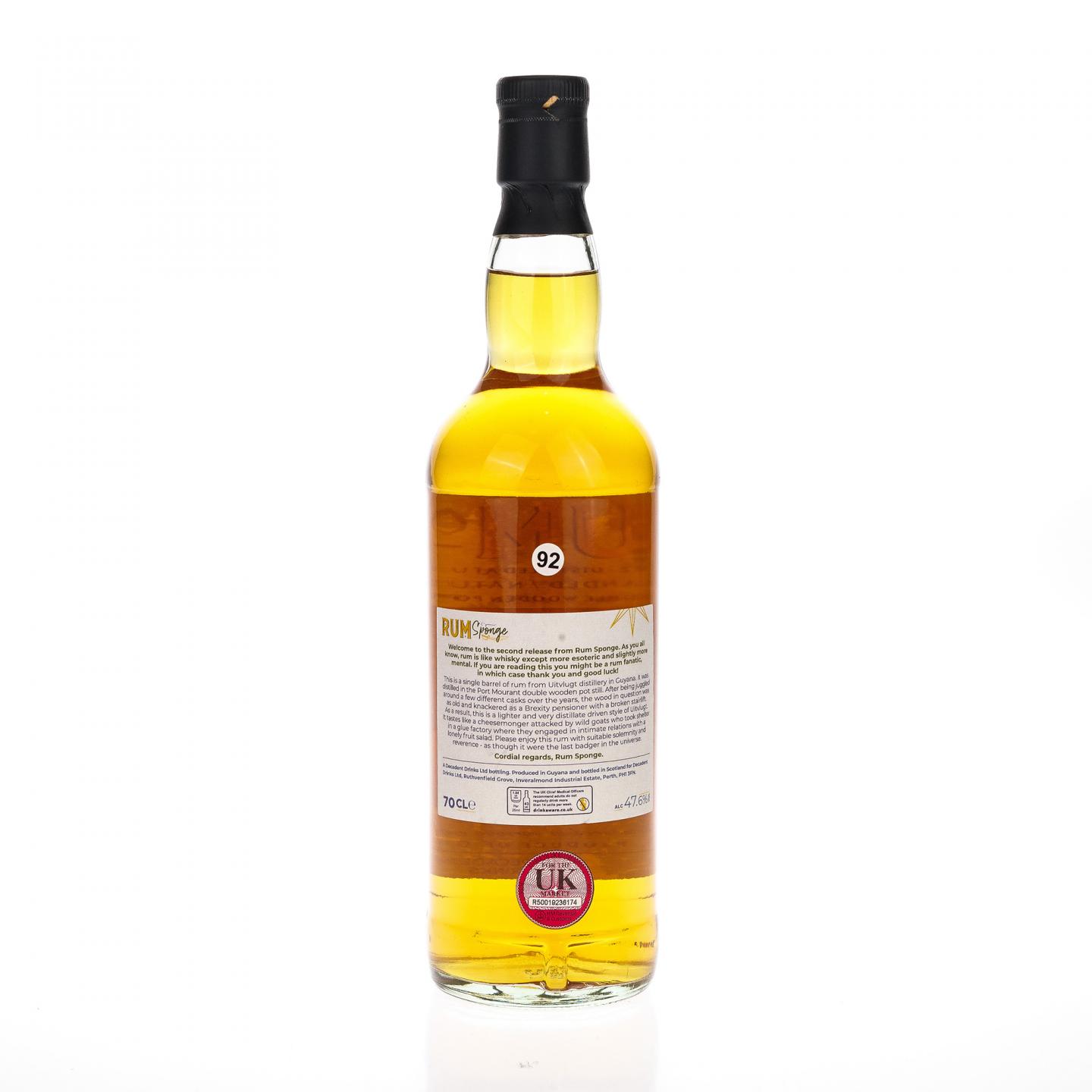 【朗姆酒】圭亚那 Uitvlugt 27年 1993 Rum Sponge