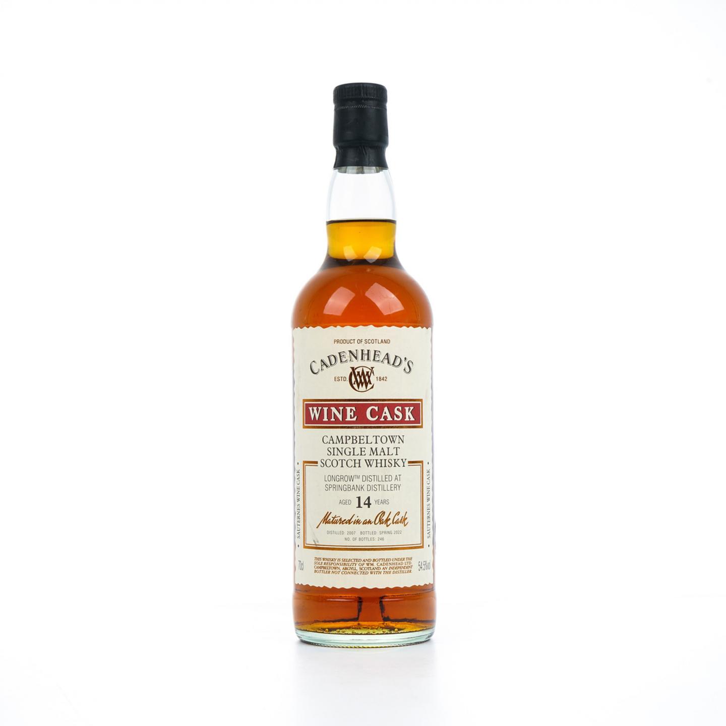 朗格罗 14年 2007-2022 Cadenhead 葡萄酒桶