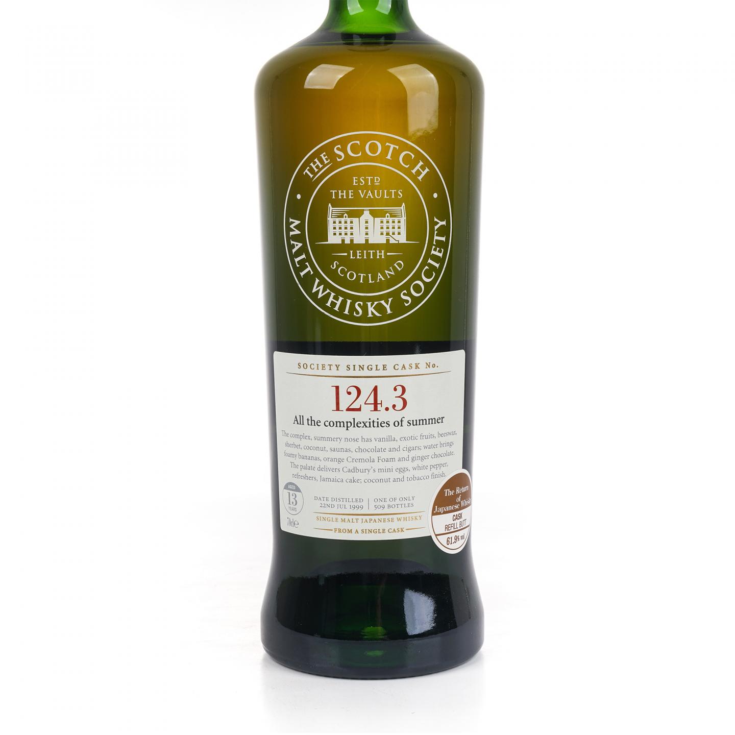 SMWS 124.3 宫城峡 13年 1999 单桶