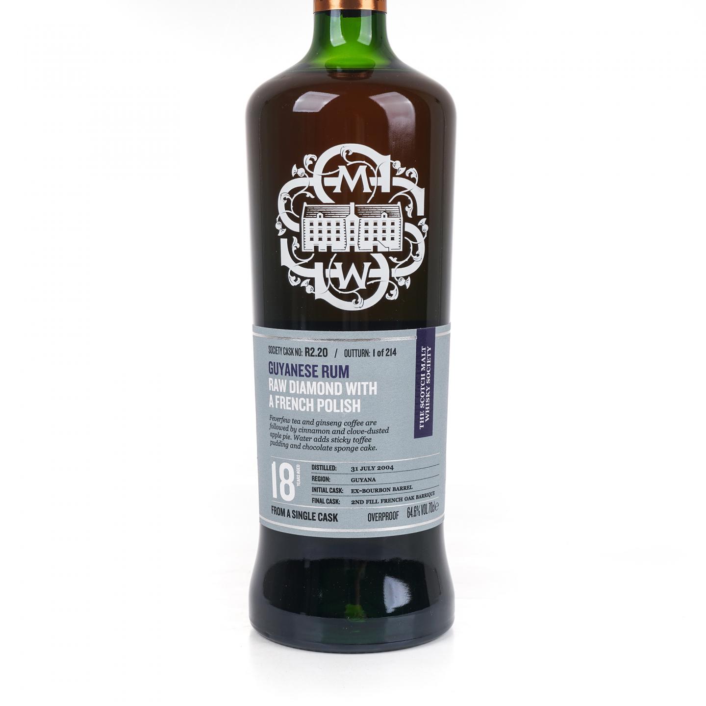 SMWS R2.20 圭亚那 18年 2004 单桶 朗姆酒 行货
