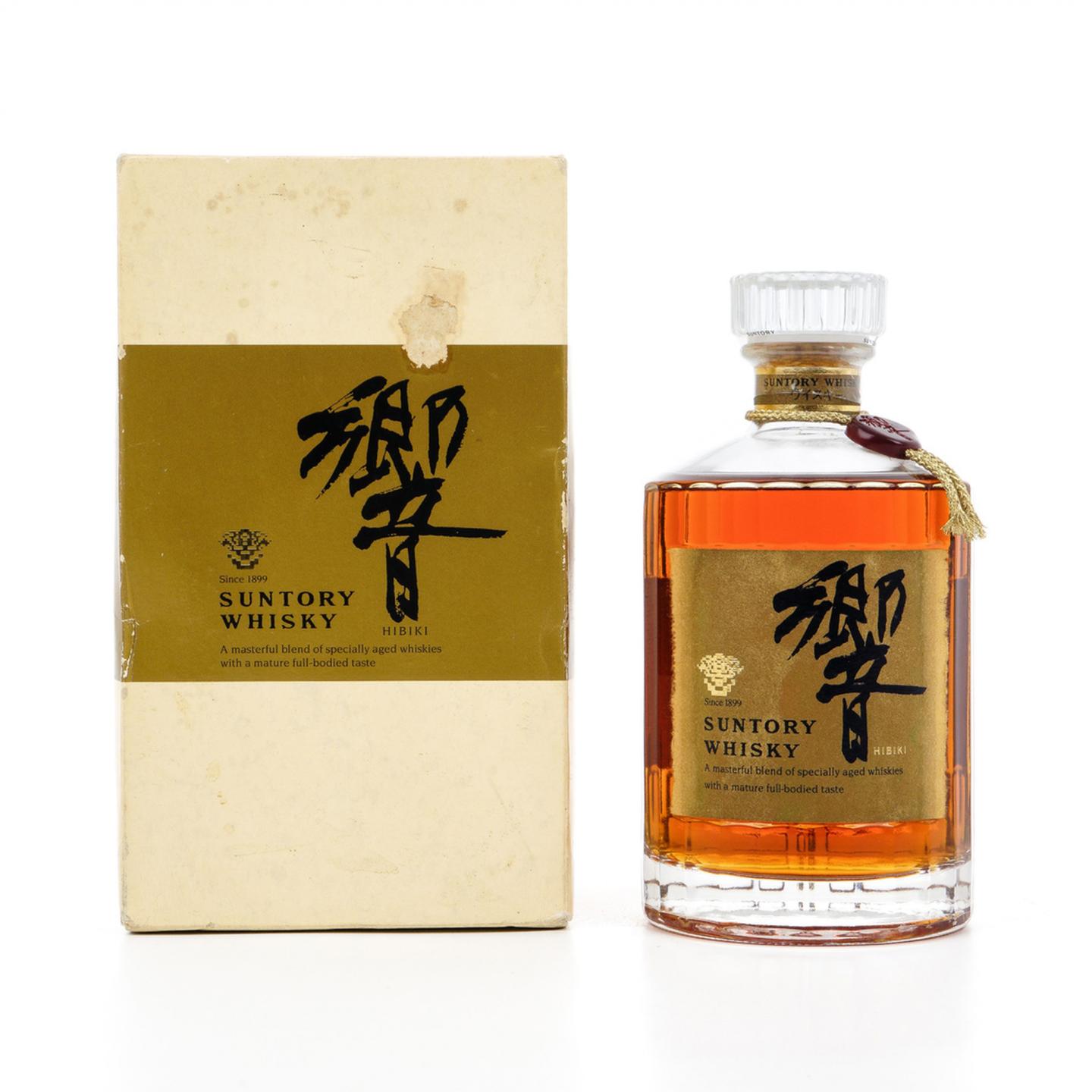 响 金花标 深红挂件 750ml 天地盖盒