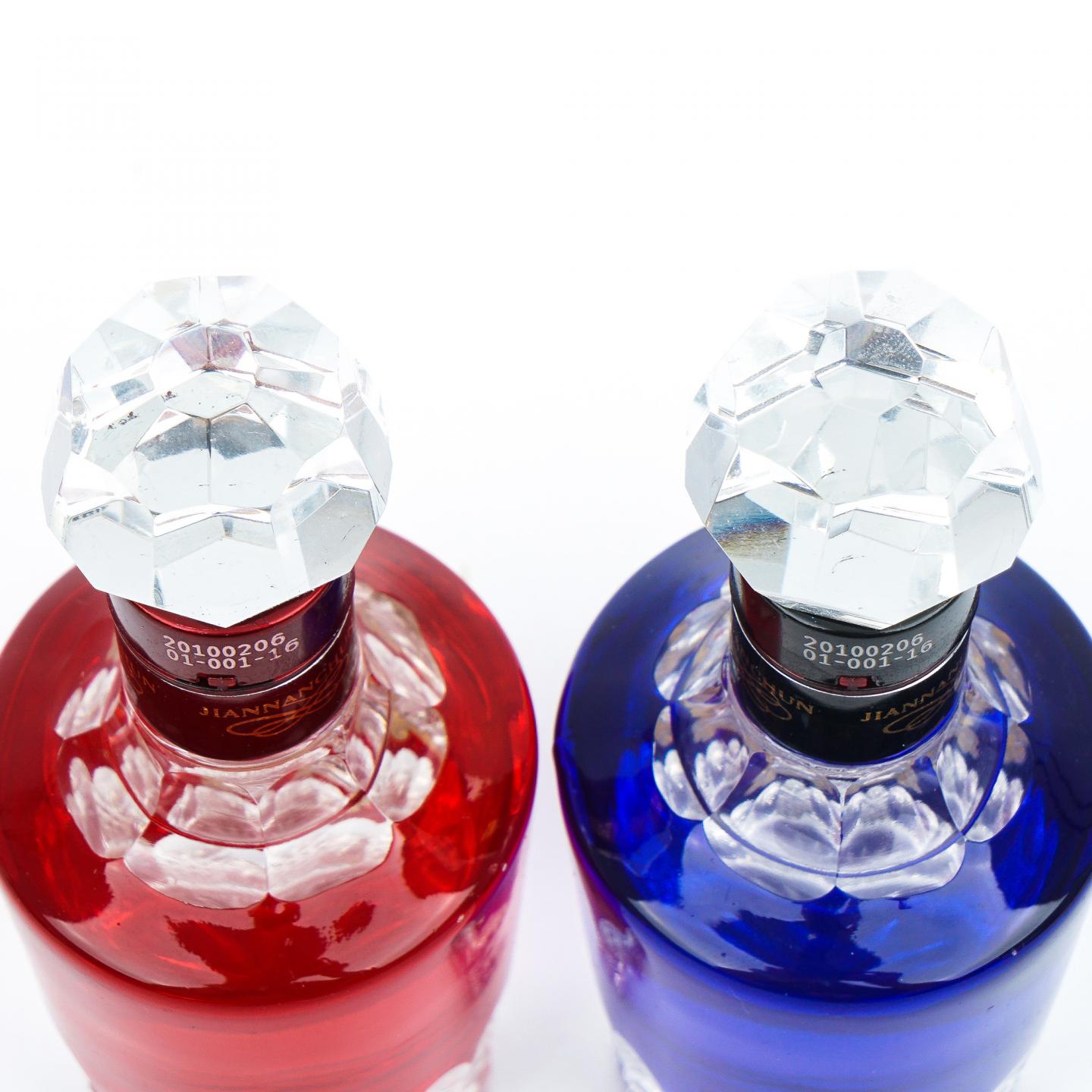 四川剑南春·东方红/典藏30年/15年/透明水晶瓶 100ml/50ml 礼盒装 5瓶组