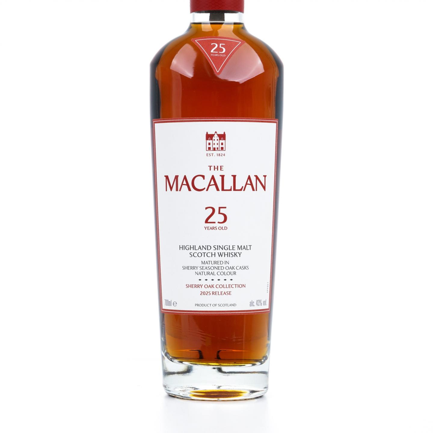 麦卡伦 25年 2025 雪莉桶 木礼盒 700ml