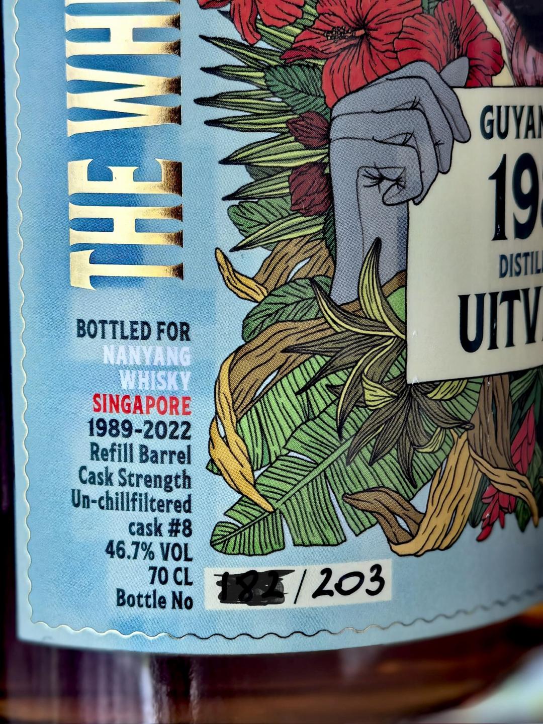 Guyana 1989-2022 Uitvlugt朗姆酒 The Whisky Jury 桶强 到付