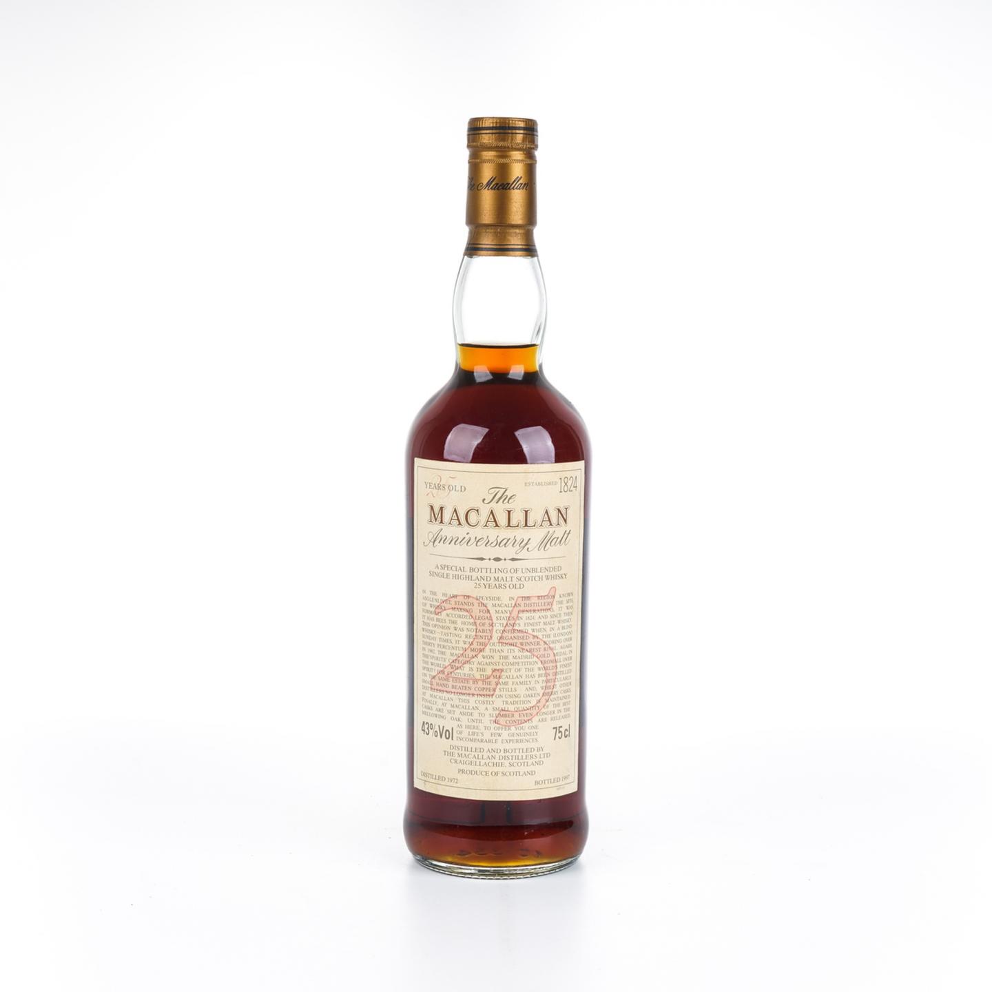 麦卡伦 25年 1972-1997 the Anniversary Malt系列 750ml