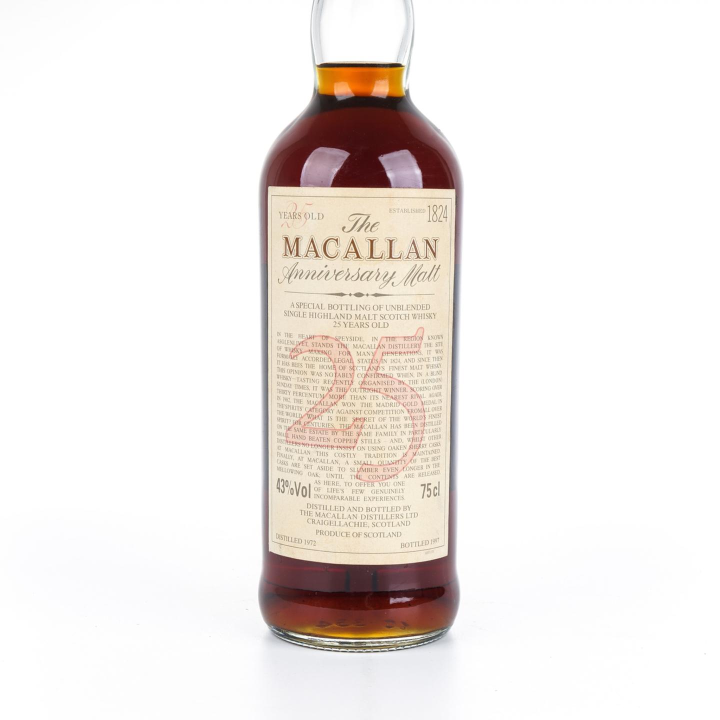 麦卡伦 25年 1972-1997 the Anniversary Malt系列 750ml