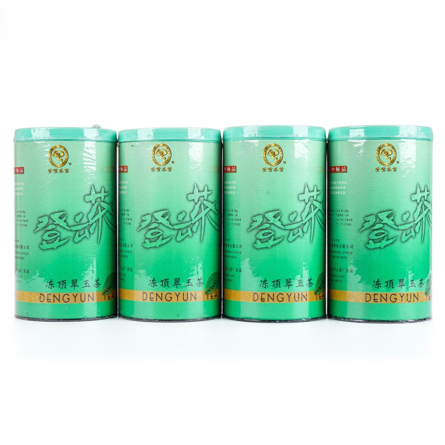 2002年 南投县华山茶厂 冻顶乌龙(绿罐) 4罐组*250g 干仓