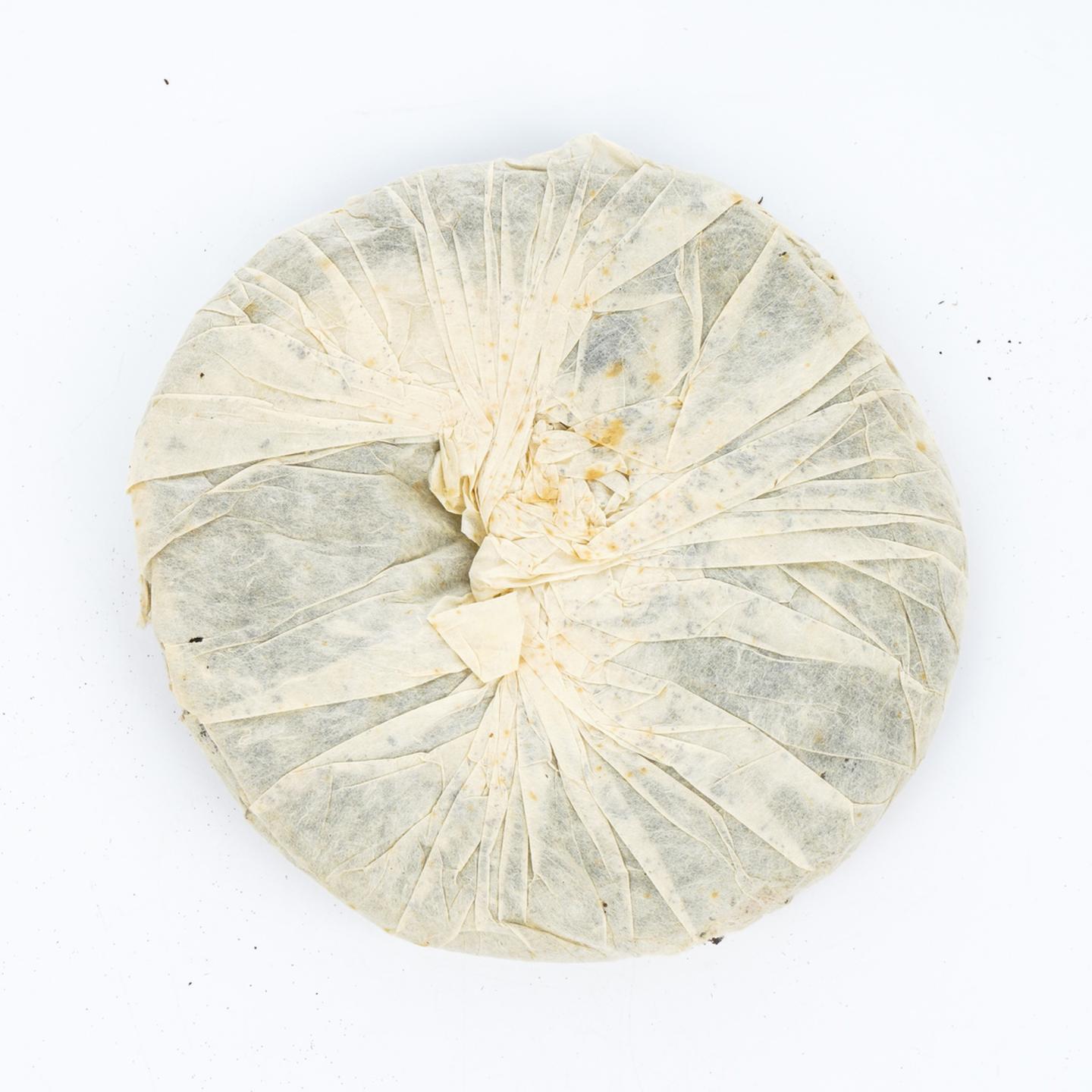 2003年 中茶牌圆茶 美术字青饼 约393克 干仓