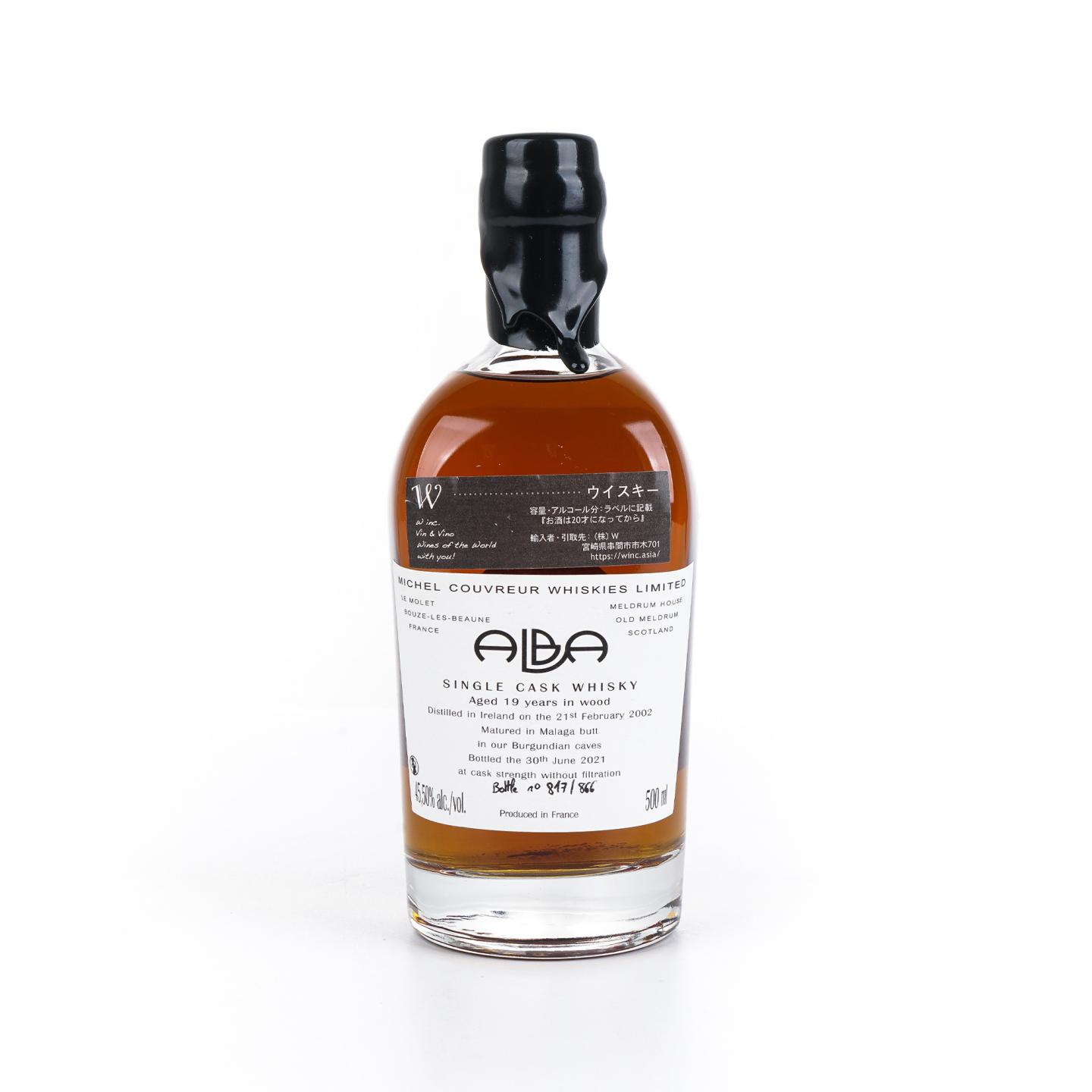 爱尔兰威士忌 19年 2002-2021 单桶桶强 Michel Couvreur 500ml