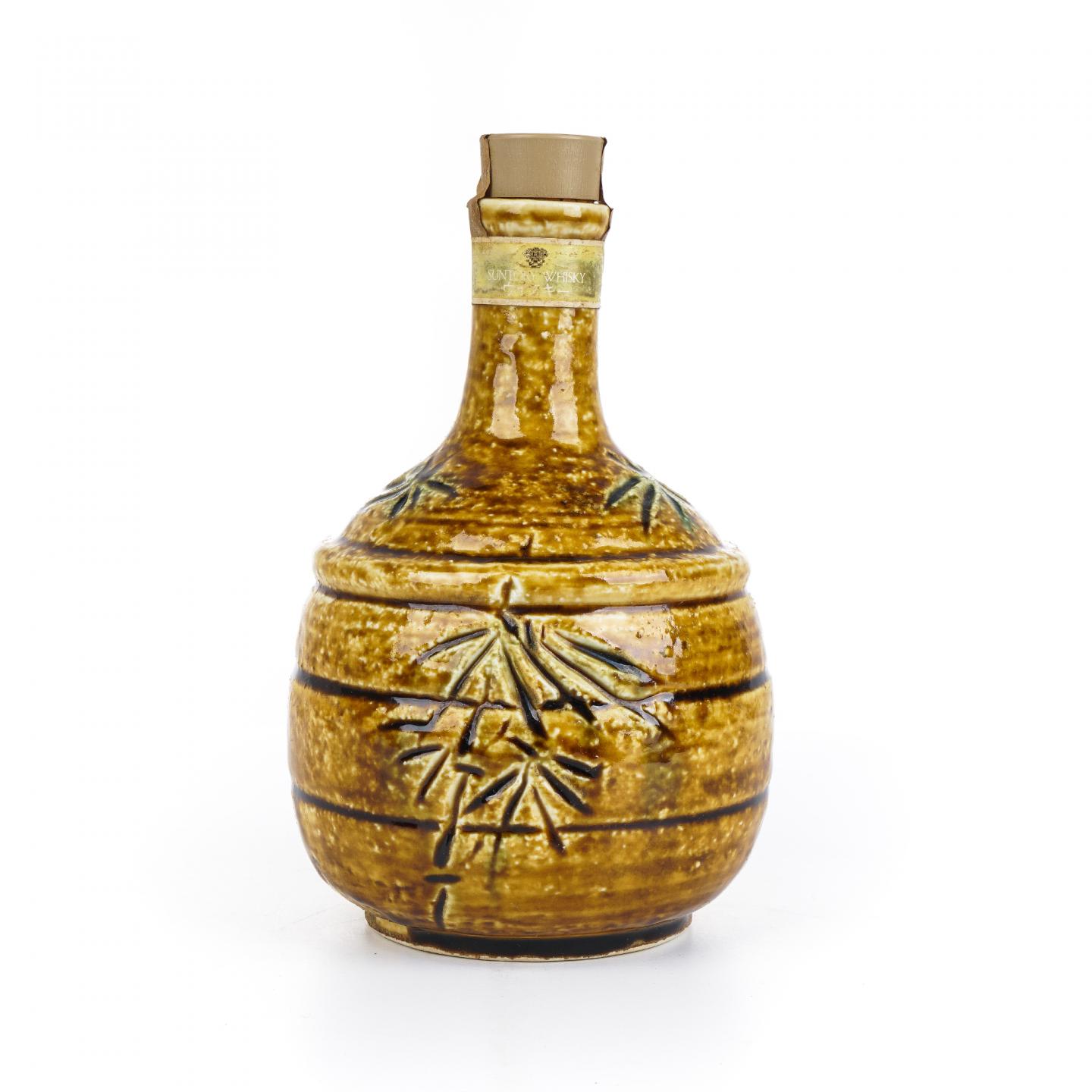 山崎 金花标 黄濑户竹文德利瓶 600ml
