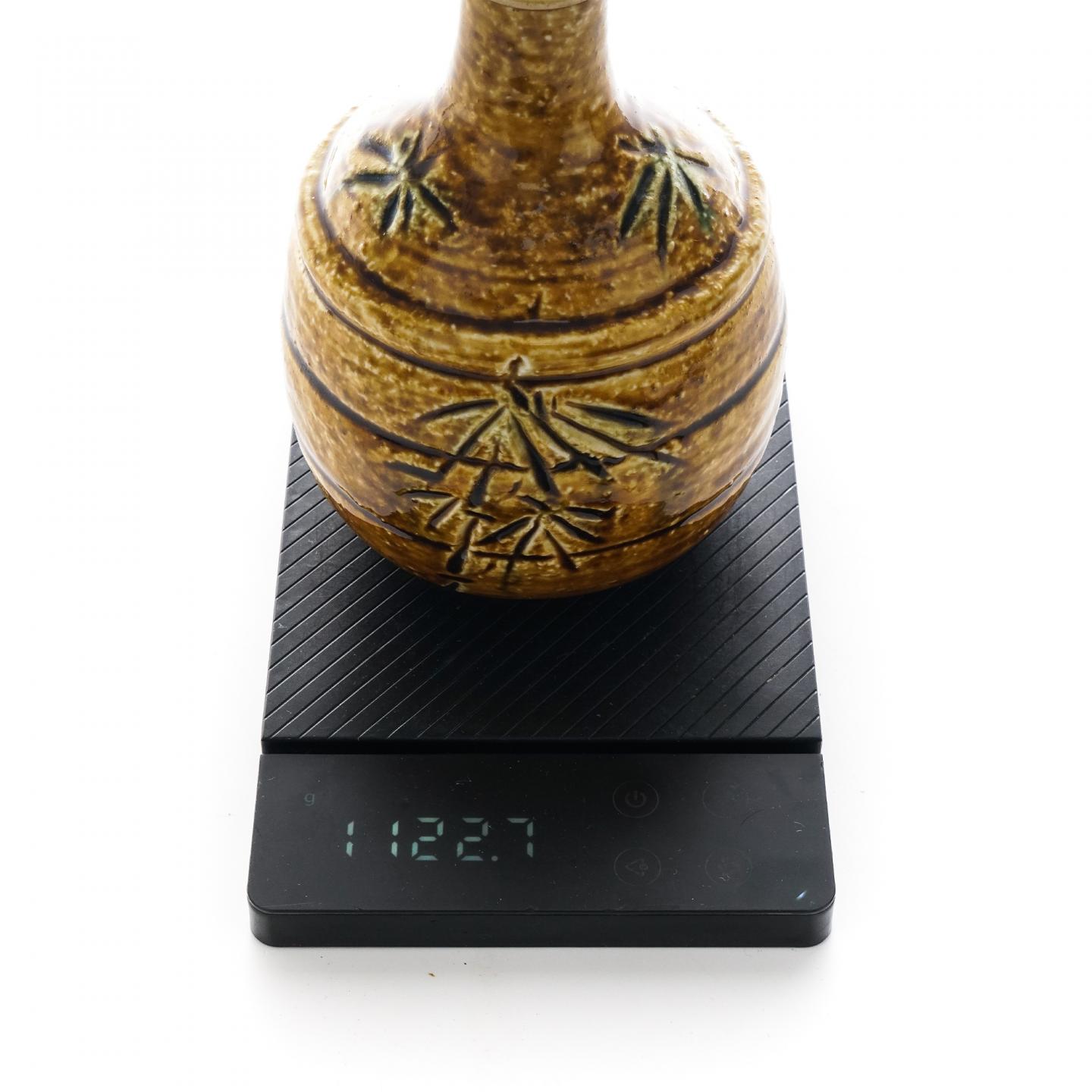 山崎 金花标 黄濑户竹文德利瓶 600ml