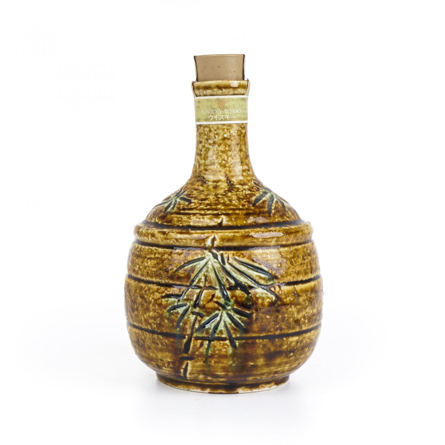 山崎 金花标 黄濑户竹文德利瓶 600ml