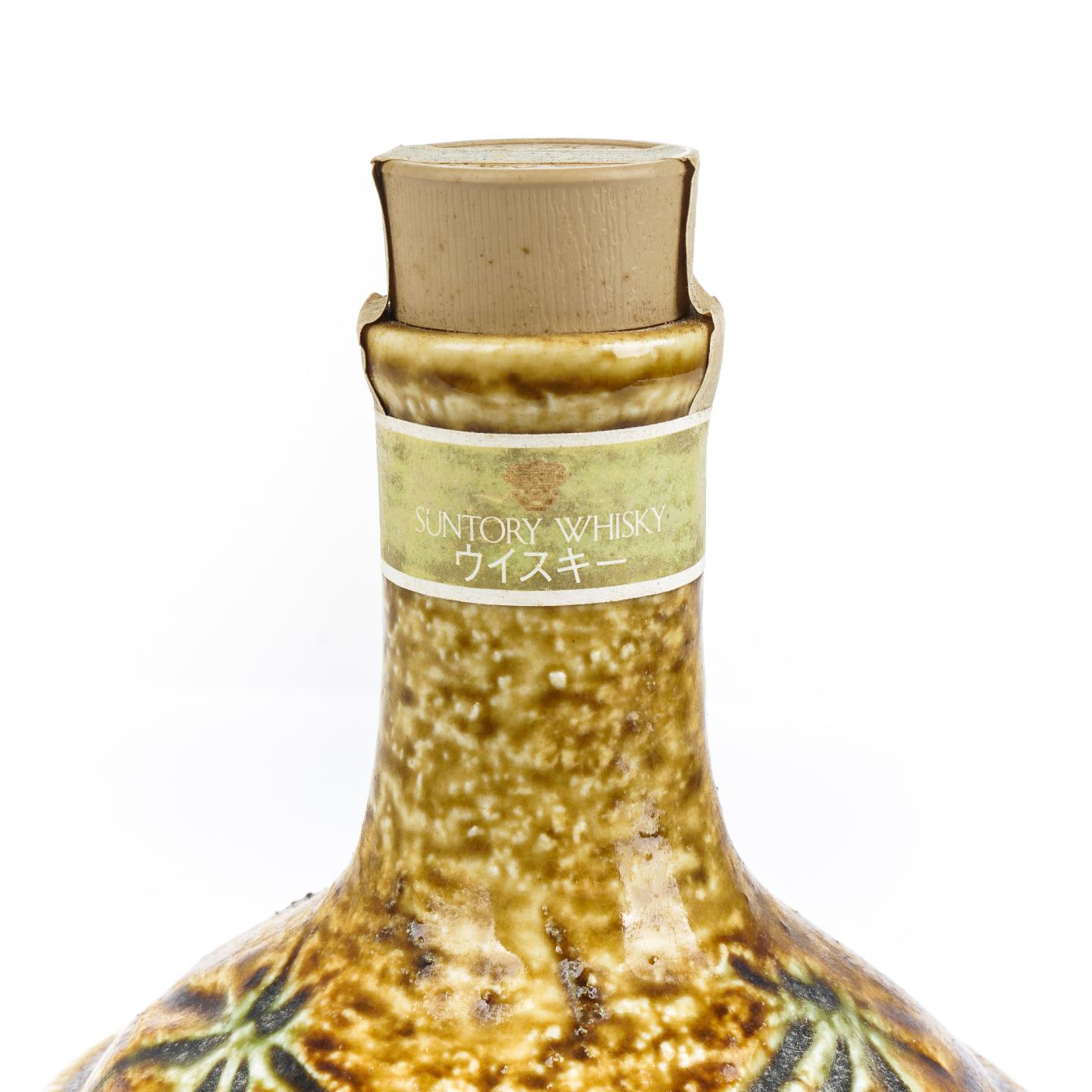 山崎 金花标 黄濑户竹文德利瓶 600ml