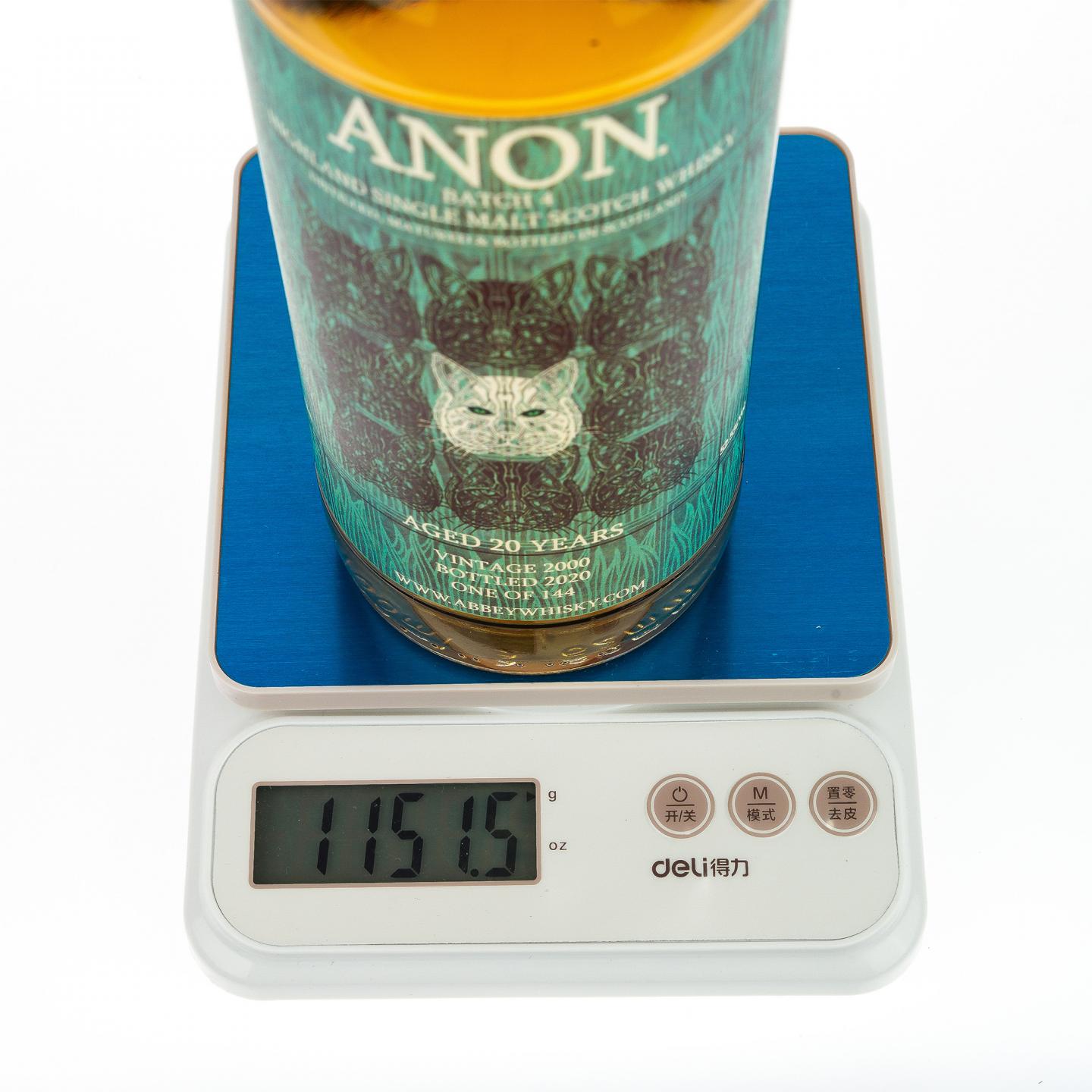 【威士忌】克里尼利基 20年 2000-2020 ANON.
