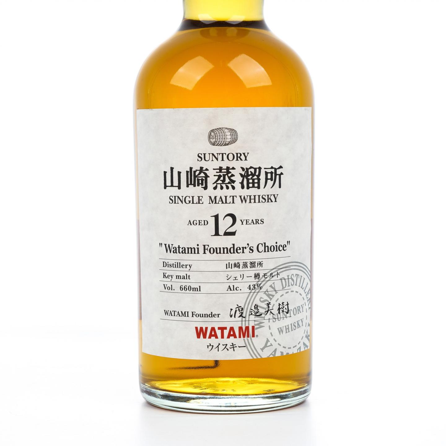 山崎12年渡边美树Watami Founder's Choice 660ML_大拍-酒虫网